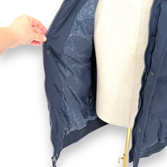 Marc New York Mens Coyote Fur Trim Down Jacket Bomber Winter Coat Navy XL - Picture 6 of 11